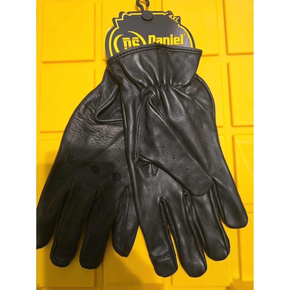 Daniel Smart DS51-4XL black deerskin unlined driving gloves
